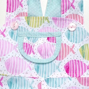 Fish Reversible dungarees
