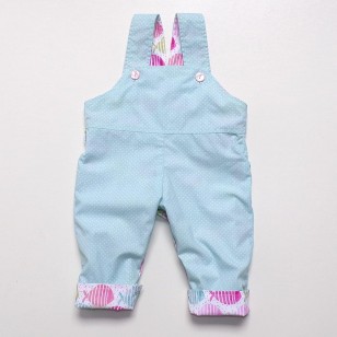 Fish Reversible dungarees