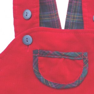 Red Cord Reversible Dungarees