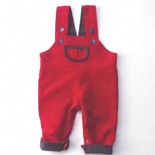 Red Cord Reversible Dungarees