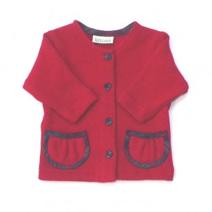 Red Cardigan with pockets