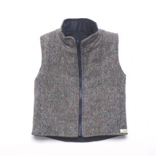 Tweed Reversible Gilet