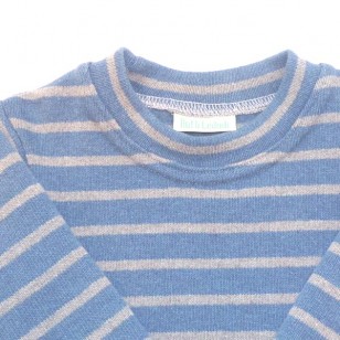 Blue & Grey Stripe Top