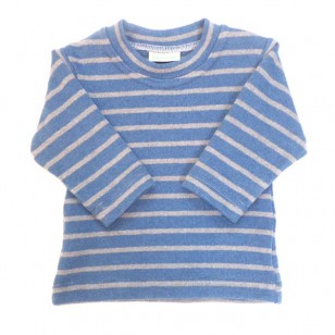 Blue & Grey Stripe Top
