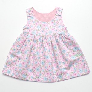 Blue Rose Pinafore Dress