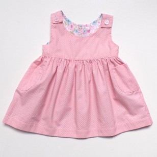 Blue Rose Pinafore Dress