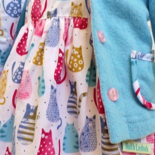 Cats and Cherries Reversible Pinafore
