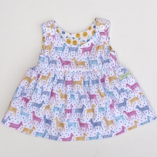 Zebras Reversible Pinafore Dress