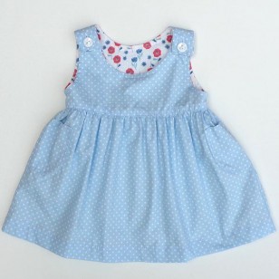 Red Poppy Reversible Pinafore