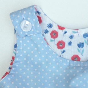 Red Poppy Reversible Pinafore