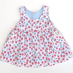 Red Poppy Reversible Pinafore