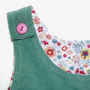 Sage Cord Reversible Pinafore