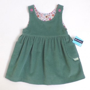 Sage Cord Reversible Pinafore