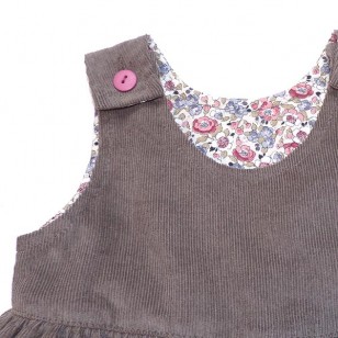 Taupe Cord Reversible Pinafore Taupe Cord Reversible Pinafore