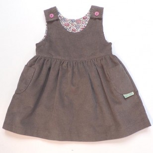 Taupe Cord Reversible Pinafore Taupe Cord Reversible Pinafore