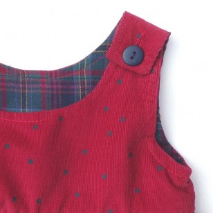 Red Spot Cord Reversible Pinafore Red Spot Cord Reversible Pinafore