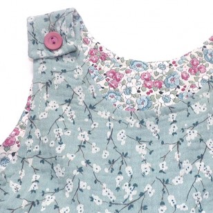 Sage Flower Reversible Pinafore