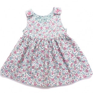 Sage Flower Reversible Pinafore
