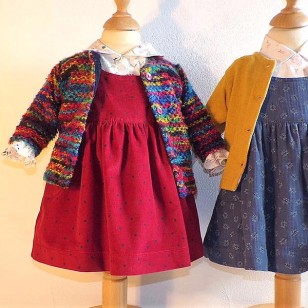 Red Spot Cord Reversible Pinafore Red Spot Cord Reversible Pinafore
