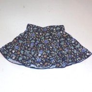 Navy Floral Skirt